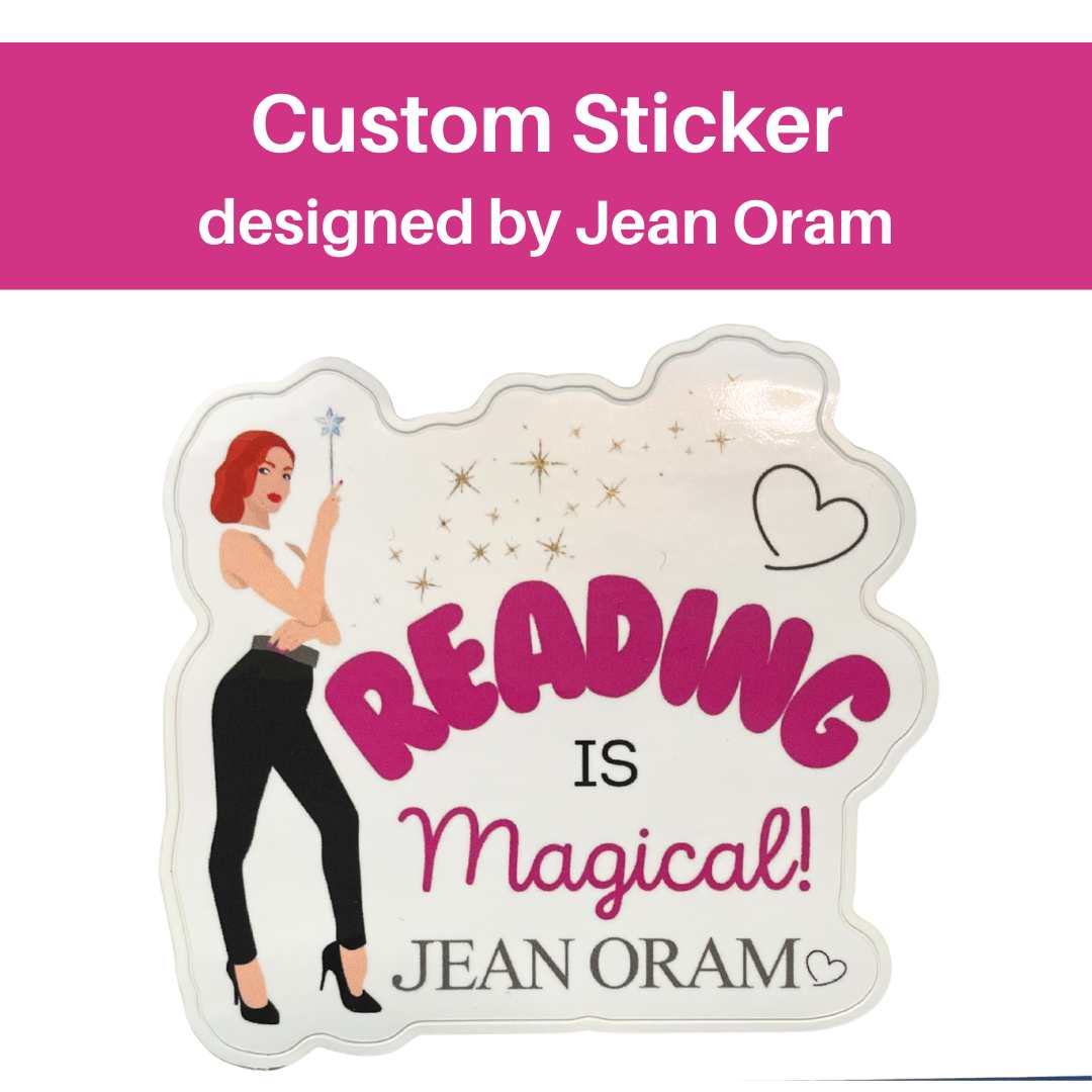 'Reading is Magical' sticker for readers. by Jean Oram.