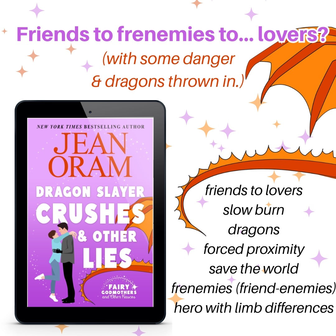 Dragon Slayer Crushes and Other Lies by Jean Oram. Ebook romantasy, sweet and clean.