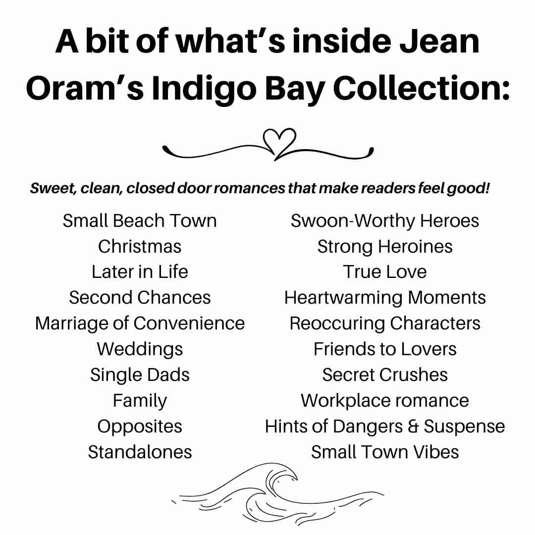 what's inside Jean Oram's Indigo Bay Books