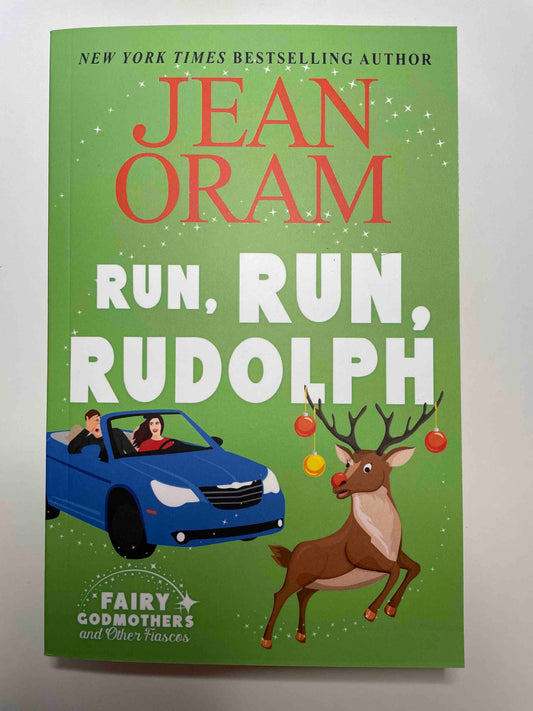 Cover of Run, Run Rudolph by Jean Oram. A Christmas romcom set in Canada. Paperback.