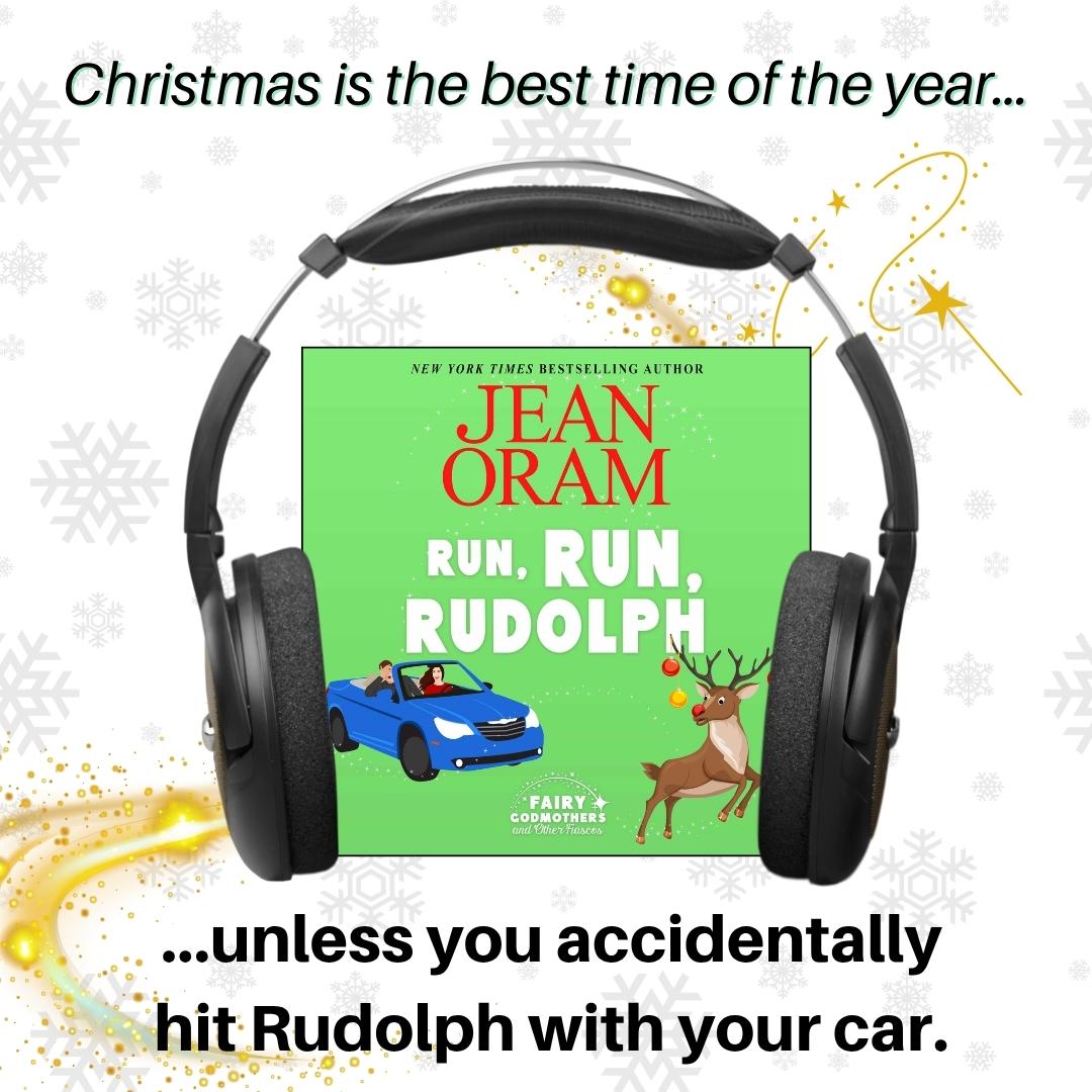 Romcom audiobook no spice--Run Run Rudolph by Jean Oram. Christmas romance novel audio