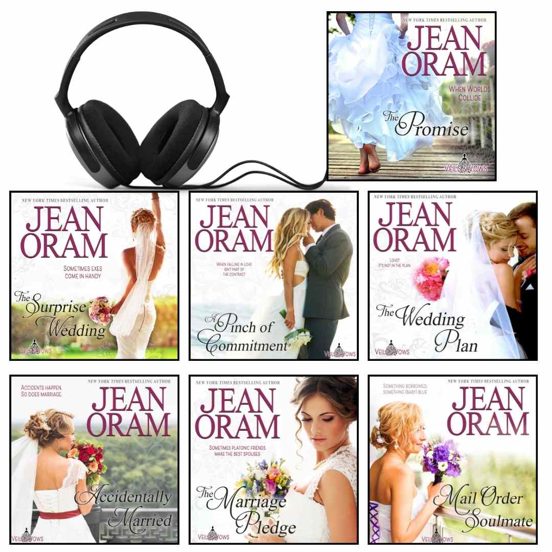 The complete marriage or convenience 7-book Veils and Vows audiobook series by Jean Oram.