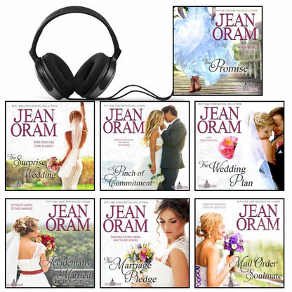 The complete marriage or convenience 7-book Veils and Vows audiobook series by Jean Oram.