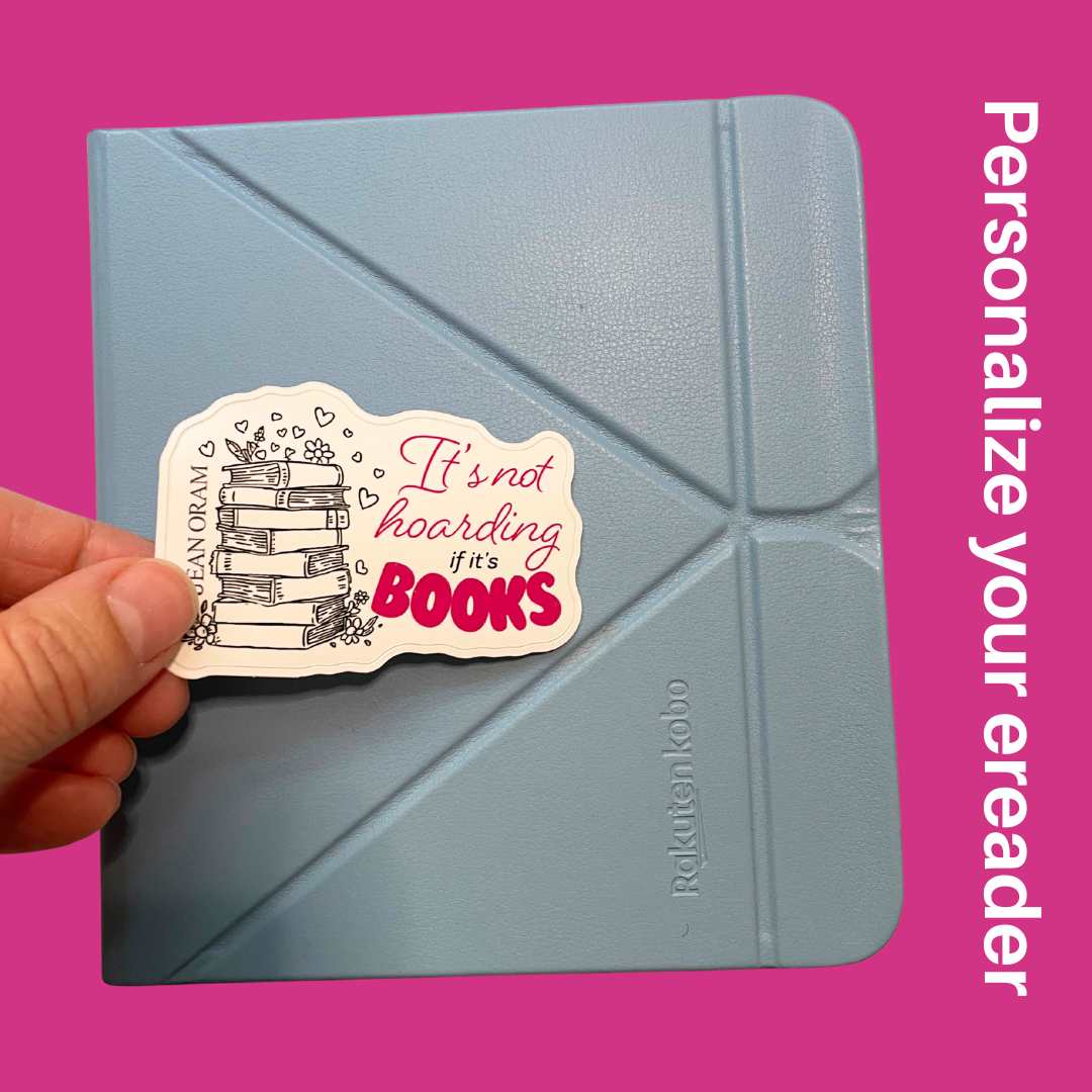 Decorate your ereader with stickers bookworms and readers.